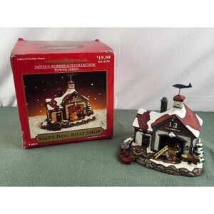 Santa's Workbench Collection Towne Series Salty Dog Boat Shop Christmas Village